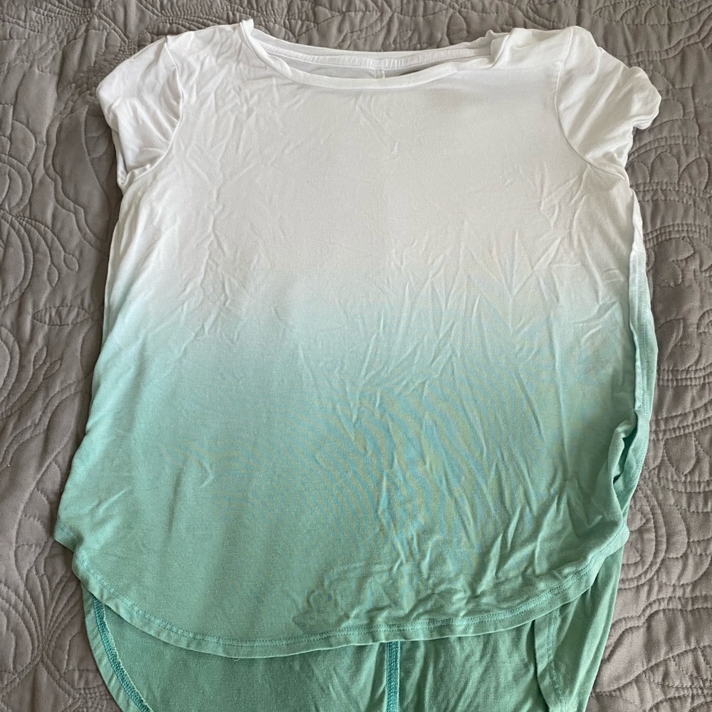 White and turquoise ombre shirt!